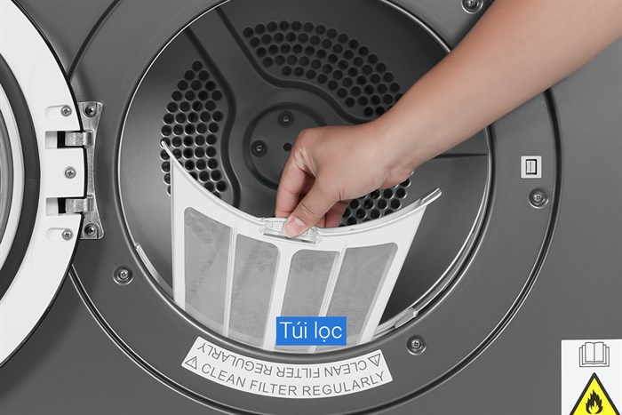 Máy sấy thông hơi Aqua 8 kg AQH-V800H SS